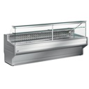 Comptoir vitrine réfrigéré à vitre droite 90°, avec réserve