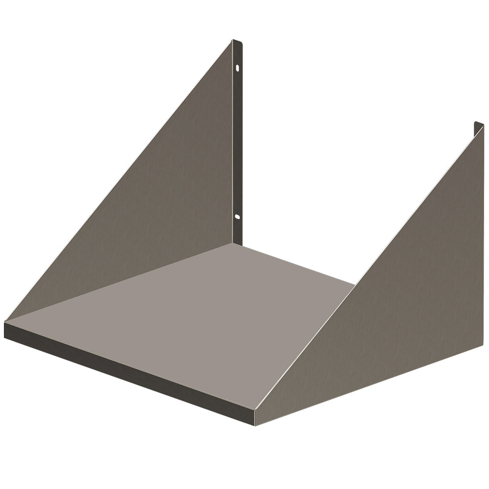 [SPW/54] Support mural acier inox, micro-ondes Diverso