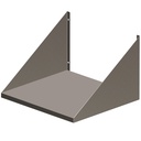 Support mural acier inox, micro-ondes Diverso