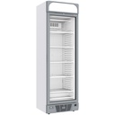 Vitrine ventilée négative vitrée 374  litres - 5 niveaux fixes avec caisson lumineux - BLANCHE