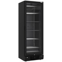Vitrine ventilée négative vitrée 382 litres - 5 niveaux fixes - NOIRE