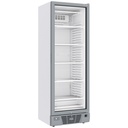 Vitrine ventilée négative vitrée 382 litres - 5 niveaux fixes - BLANCHE