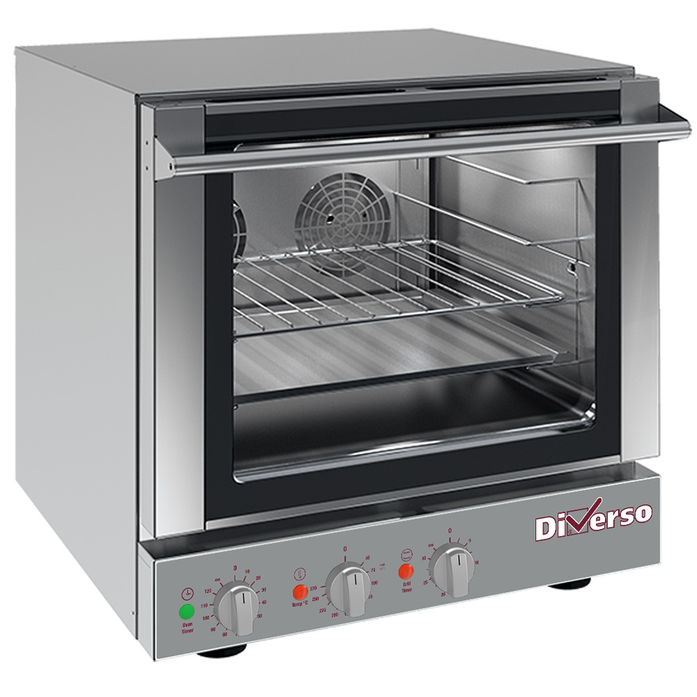 Electric convection oven, 4x 460x340 mm + salamander