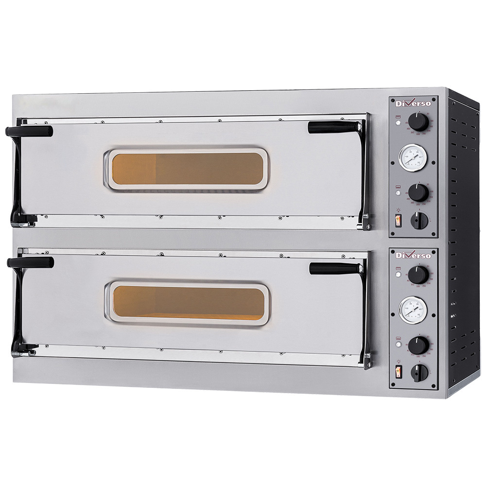 Electric oven 2x 2 pizzas diam. 350mm, 2 chambers