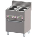 4-plate electric stove on GN1/1 convection oven