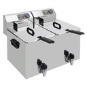  Friteuse électrique 2x 8 litres + robinet de vidange
