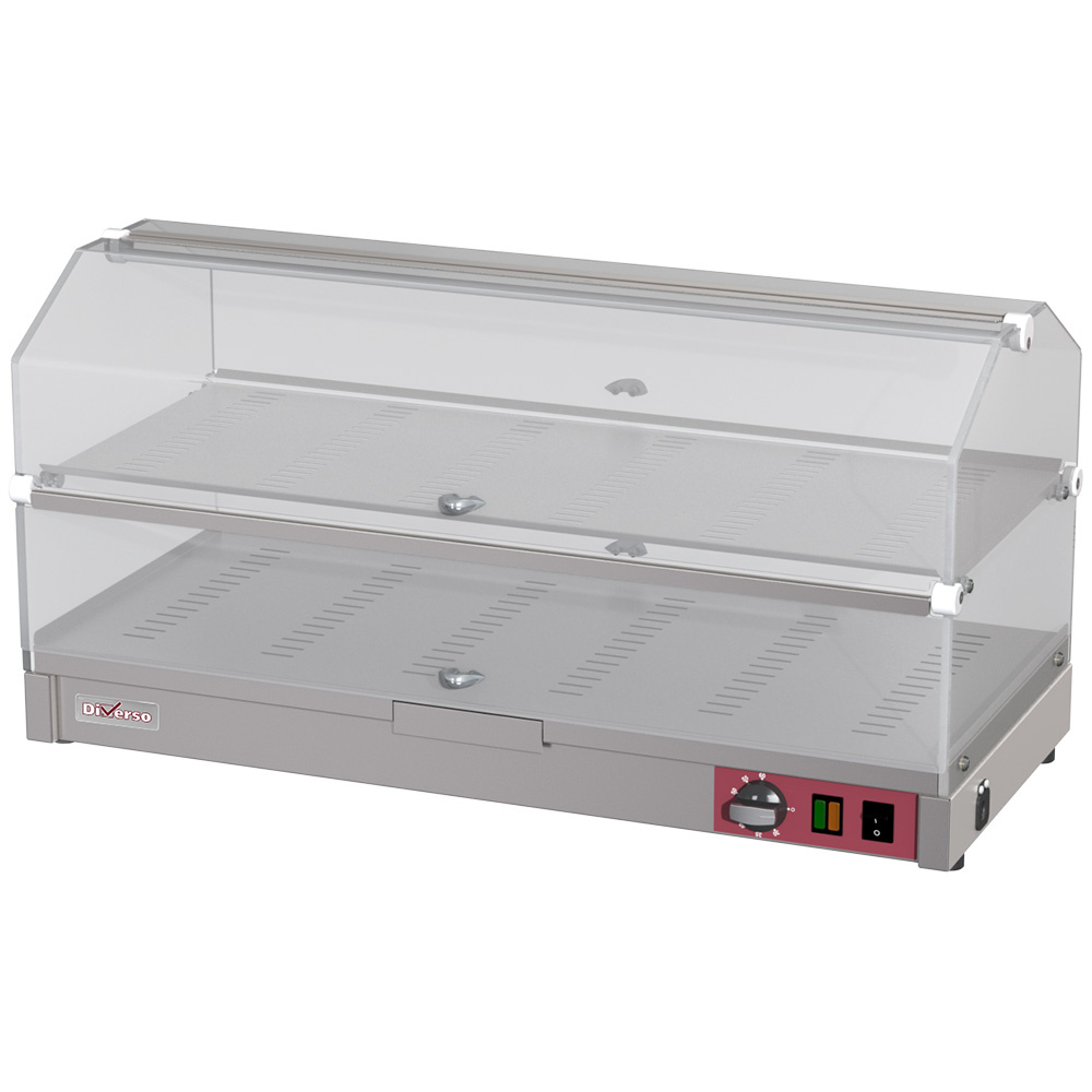 [WR-EVC2-68] Vitrine chauffante à poser, 2 étages L800mm