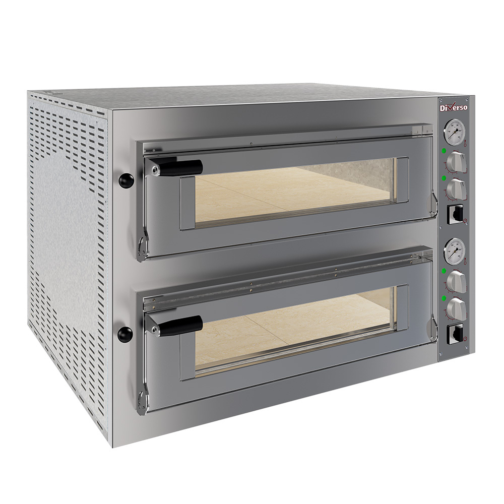[WR-FD24-MD] Four électrique 2x 4 pizzas diam.350mm, 2 chambres