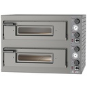 Electric oven 2x 4 pizzas diam.330mm, 2 chambers