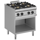 Fourneau gaz 4 feux, sur armoire ouverte