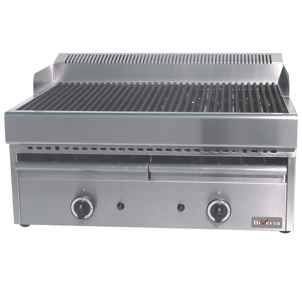 Grill-vapeur gaz avec grille de cuisson en fonte -Top-