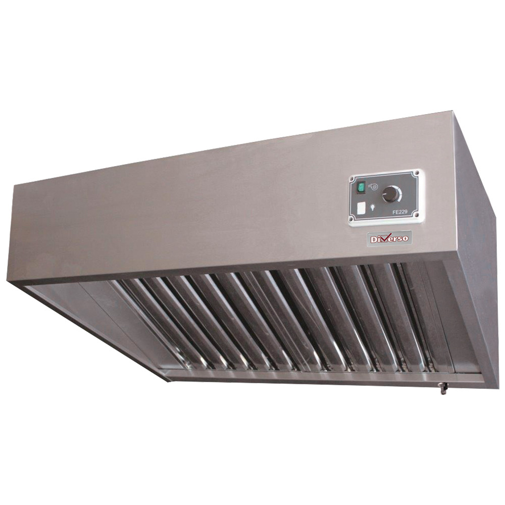 Hotte complète (7/7-1500 M3/h) 120 Pa, variateur, 3 filtres