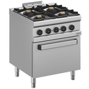 Fourneau gaz 4 feux, four électrique à convection GN 1/1