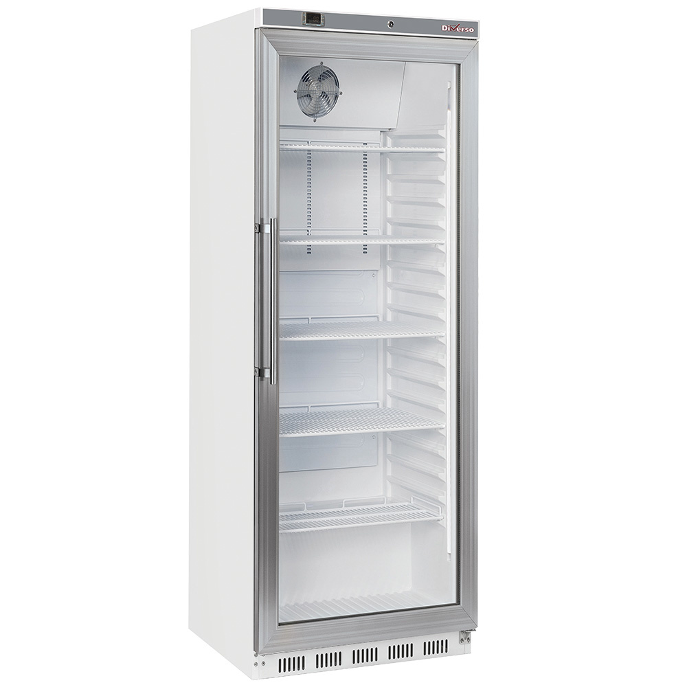 Armoire frigorifique, porte vitrée, ventilée, 400 Litres - blanc
