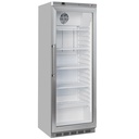 Armoire frigorifique, porte vitrée, ventilée, 400 Lit. acier inox