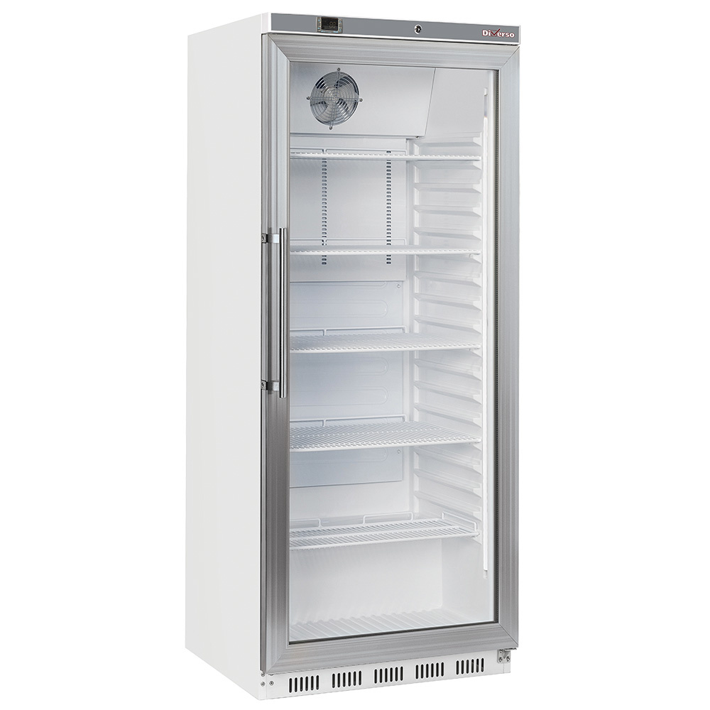 Armoire frigorifique GN 2/1, porte vitrée, ventilée, 600 Litres - blanc