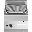 Grill pierre de lave, 1/2 module, grille en fonte "double face"