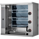 Rôtissoire à poulets vitrocéramique, 3 broches (9 poulets) SMALL