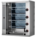 Glass ceramic chicken roaster, 4 spits (12 chickens) SMALL