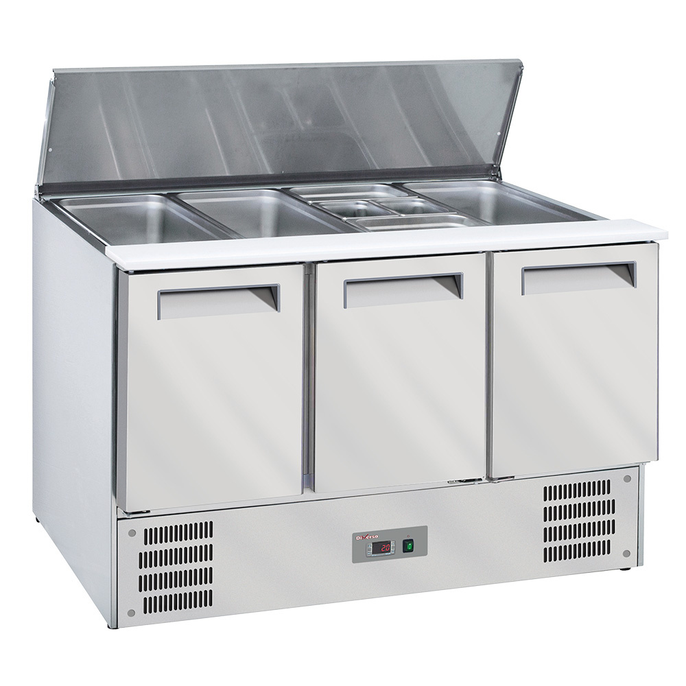 Saladette with lid 4xGN1/1-150 mm + reserve 3 pt.GN 1/1