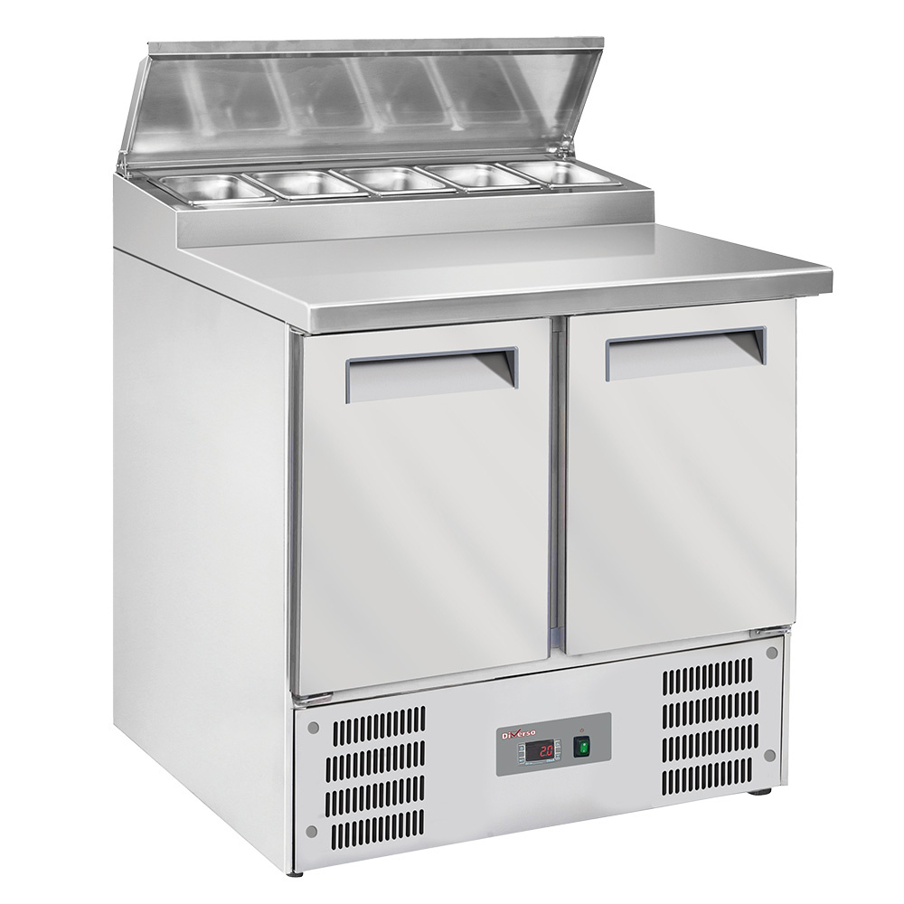 Refrigerated table 2 doors GN 1/1, + refrigerated structure 5x GN1/6-150 mm