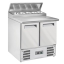 Refrigerated table 2 doors GN 1/1, + refrigerated structure 5x GN1/6-150 mm