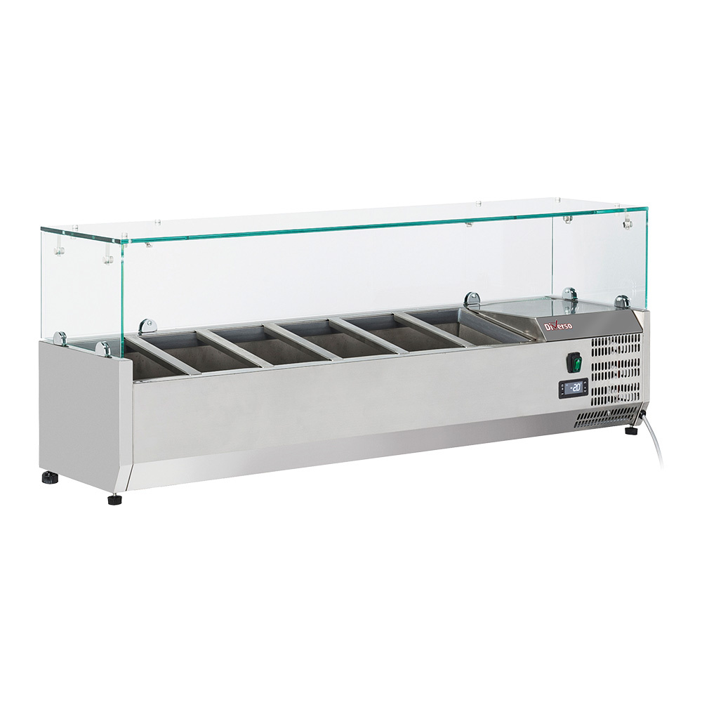 Refrigerated structure 6x GN1/4 - 150 mm, with glass