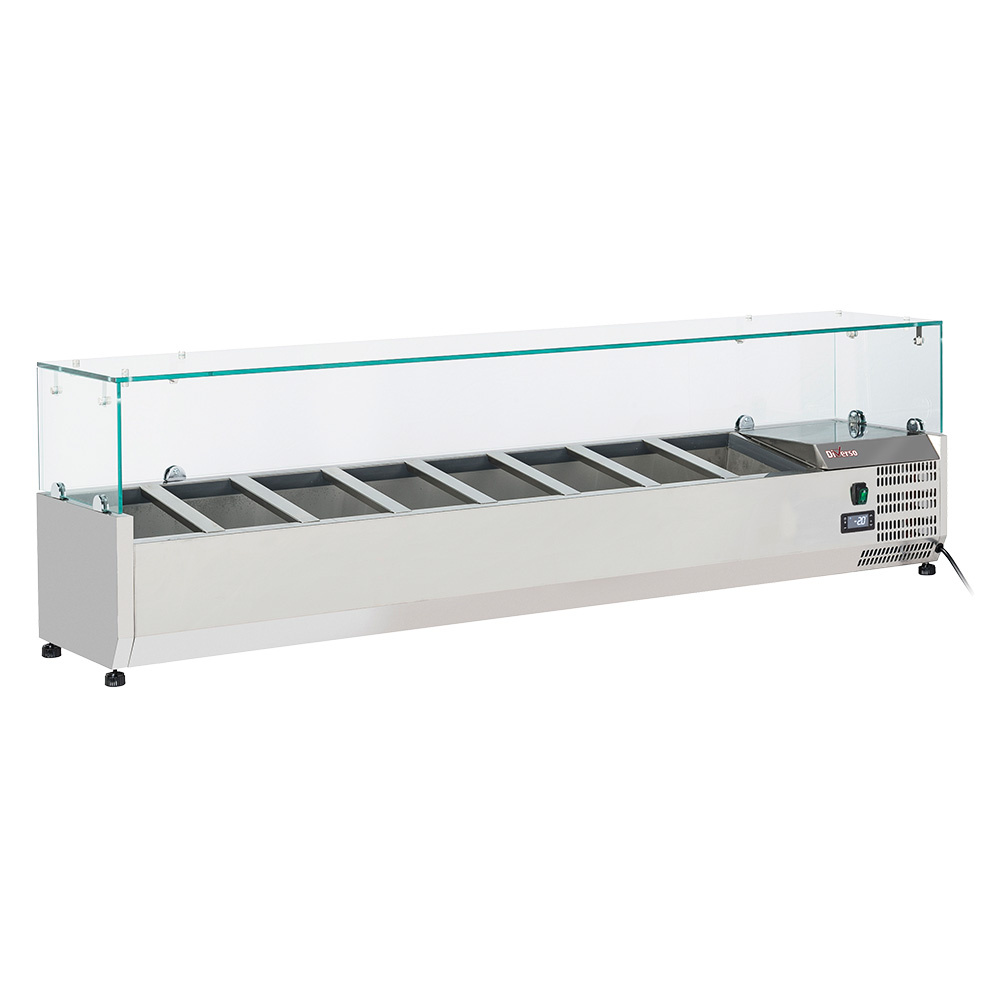 Refrigerated structure 8x GN 1/4 - 150 mm, with glass