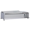 Refrigerated structure 3 x GN 1/3 & 1x GN 1/2 -150 mm, with stainless steel lid