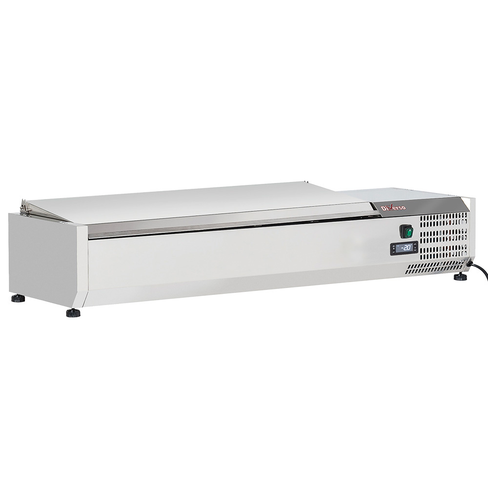 Refrigerated structure 5 x GN 1/3 & 1x GN 1/2 -150 mm, with stainless steel lid