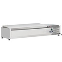 Refrigerated structure 5 x GN 1/3 & 1x GN 1/2 -150 mm, with stainless steel lid