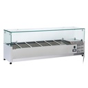 Refrigerated structure 5 x GN 1/3 & 1x GN 1/2 -150 mm, with glass
