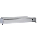 Refrigerated structure 8 x GN 1/3 -150 mm, with stainless steel lid