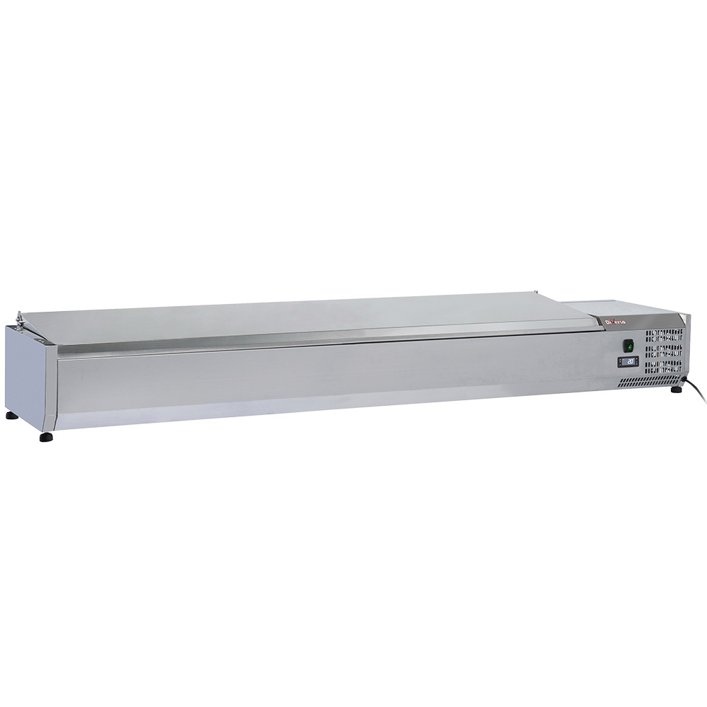 Refrigerated structure 9x GN1/3-150 mm, with stainless steel lid