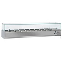Refrigerated structure 9x GN1/3 - 150 mm, with glass
