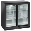 Refroidisseur de bouteilles "arrière bar" ventilé, 2 portes  vitrées coulissantes