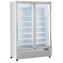 Vertical fridge display case, 2 doors, 1085 liters - WHITE