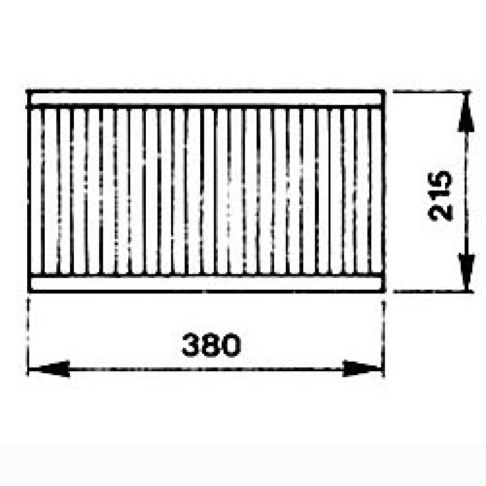 [GTL35] 1/2 cooking grill, dimensions 380x215 mm