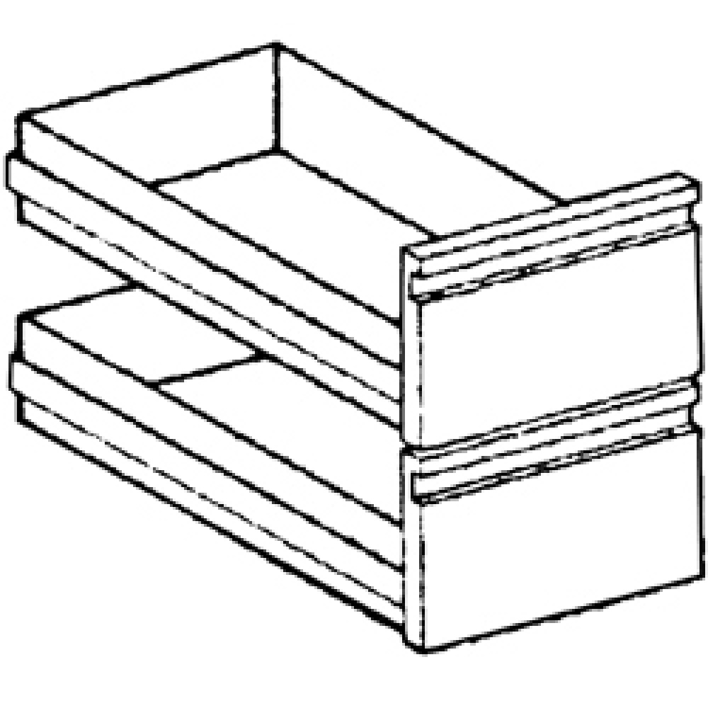 2 drawers GN 1/1 for base 400 mm