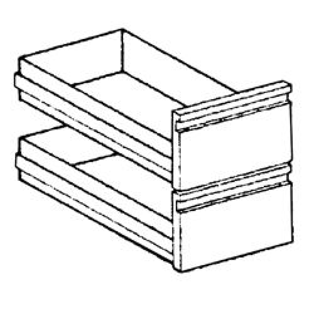 [A77/K2C2-NR] 2 drawers GN 2/1 (GN h. 100 mm)