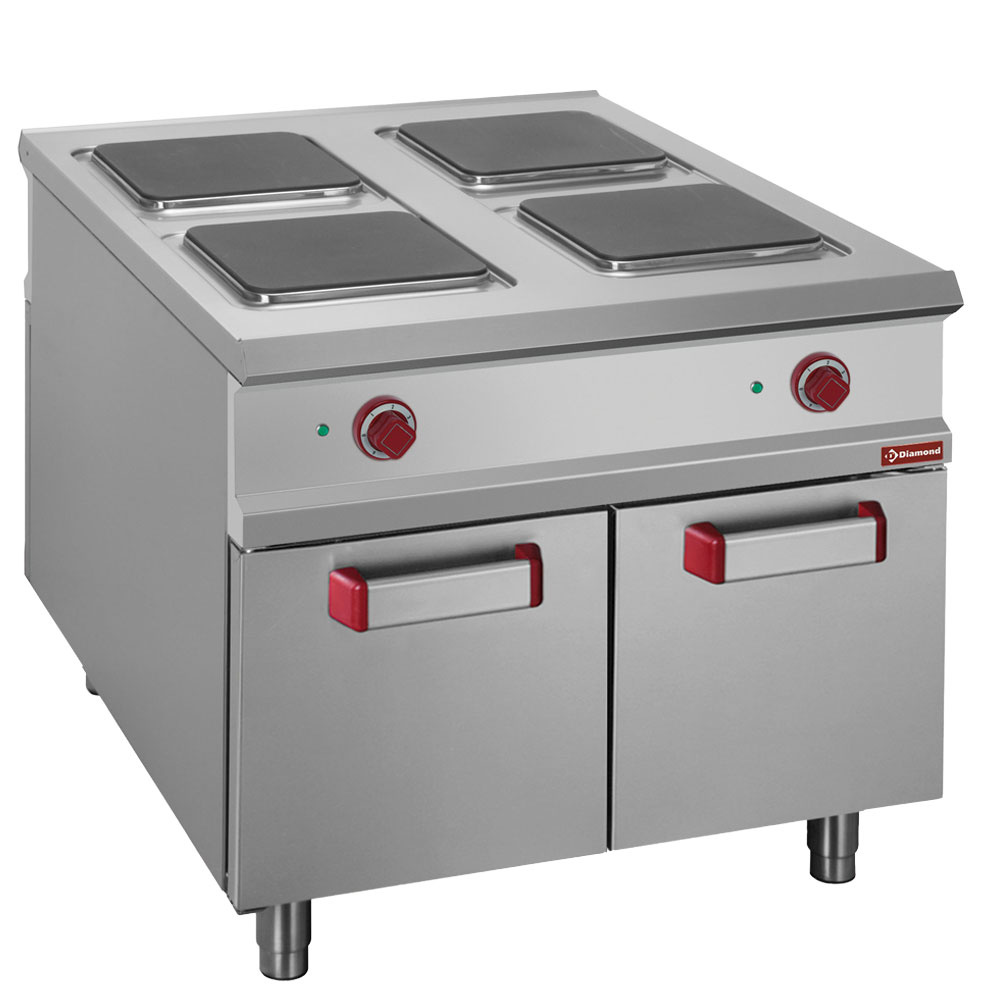 4-burner electric stove,  cupboard - PASS-THROUGH