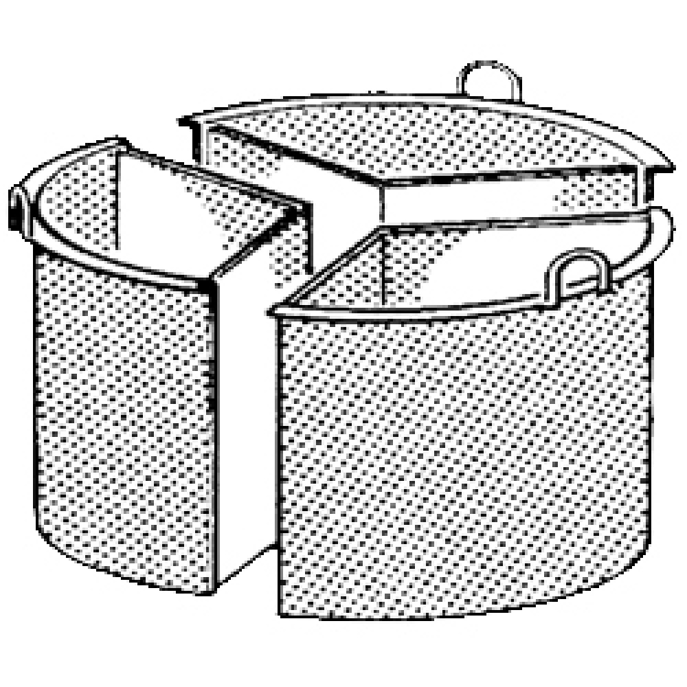 Basket 3 sectors, 100 liters