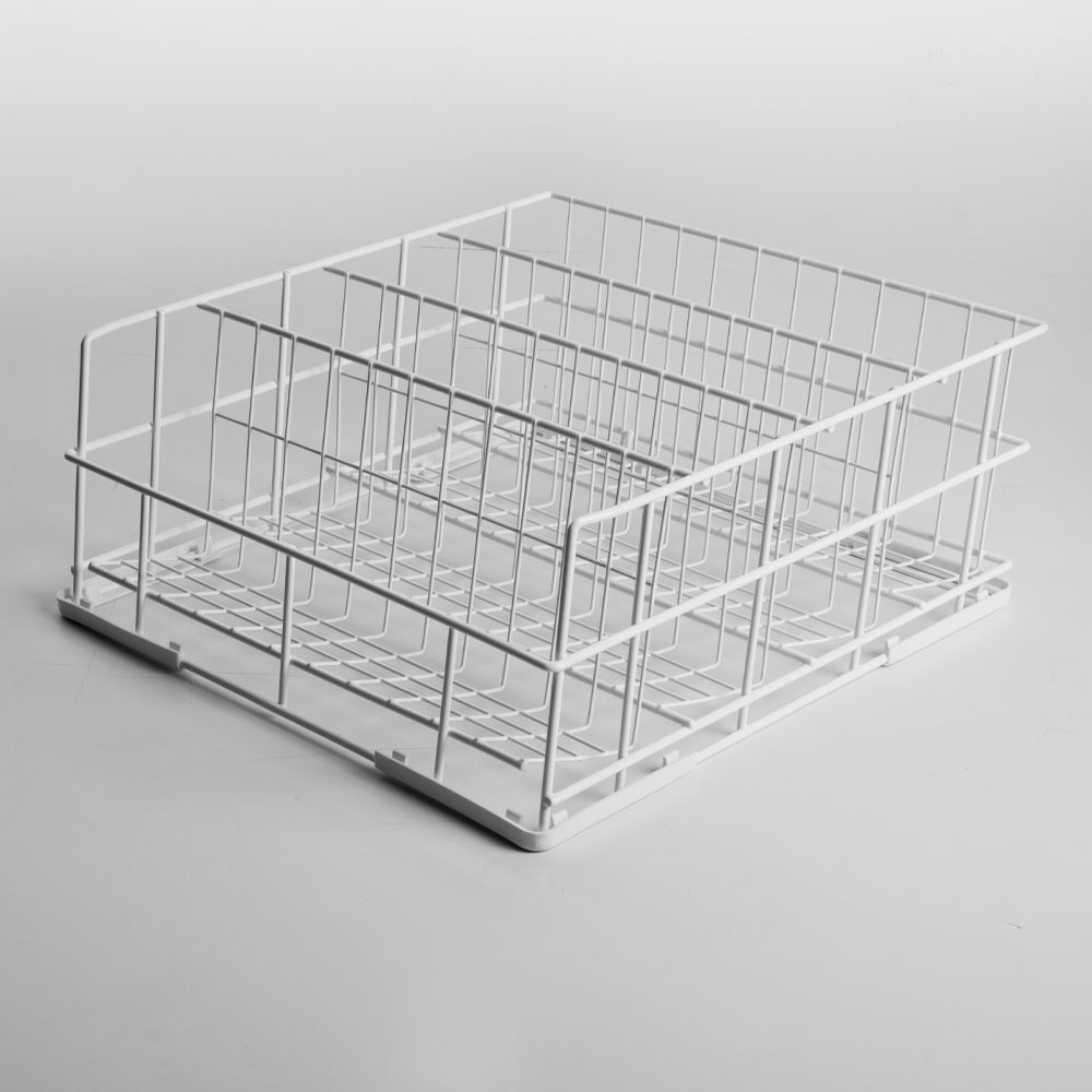 Basket for glasses ø110 mm, 400x400 mm Rilsan