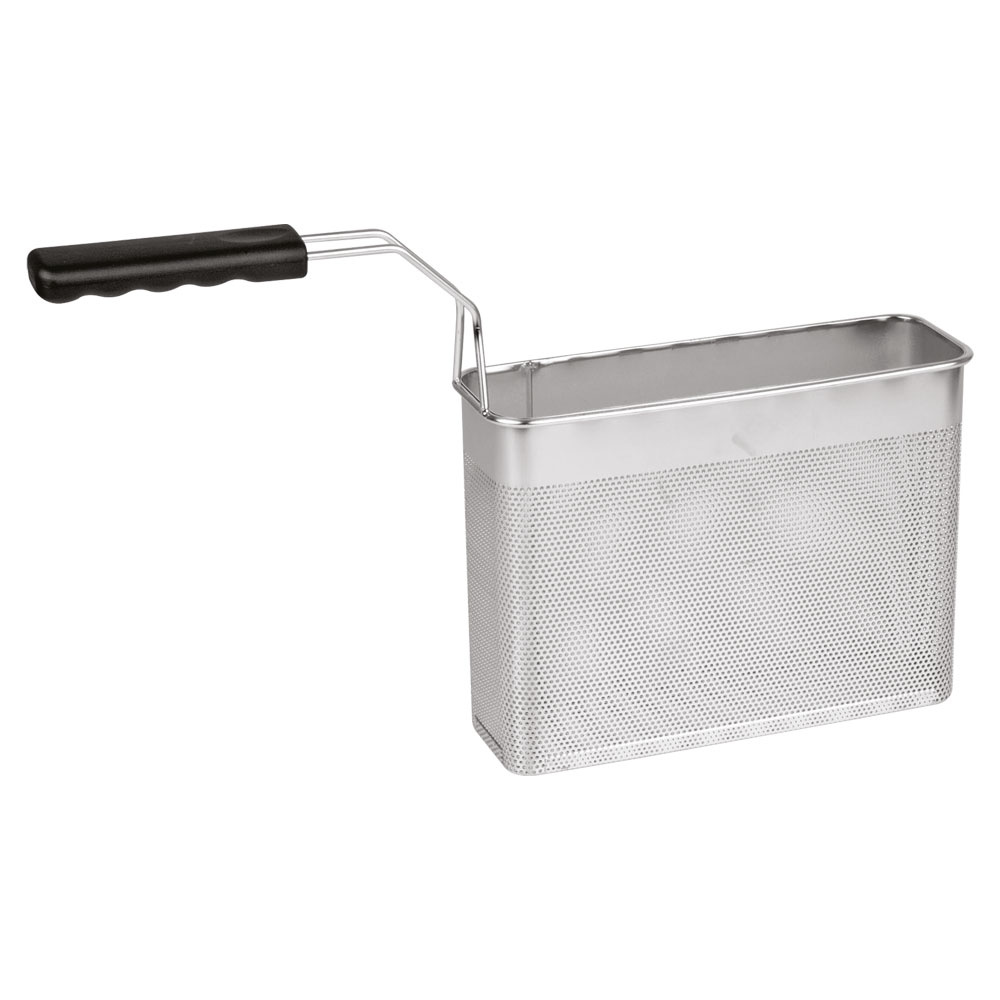 Basket for pasta cooker, frontal handle