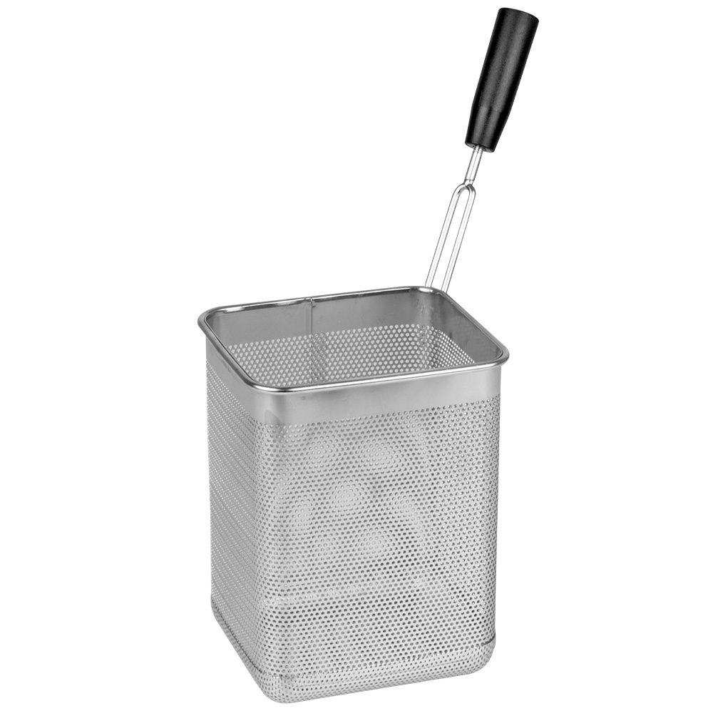 Basket for pasta cooker, lateral handle (right)