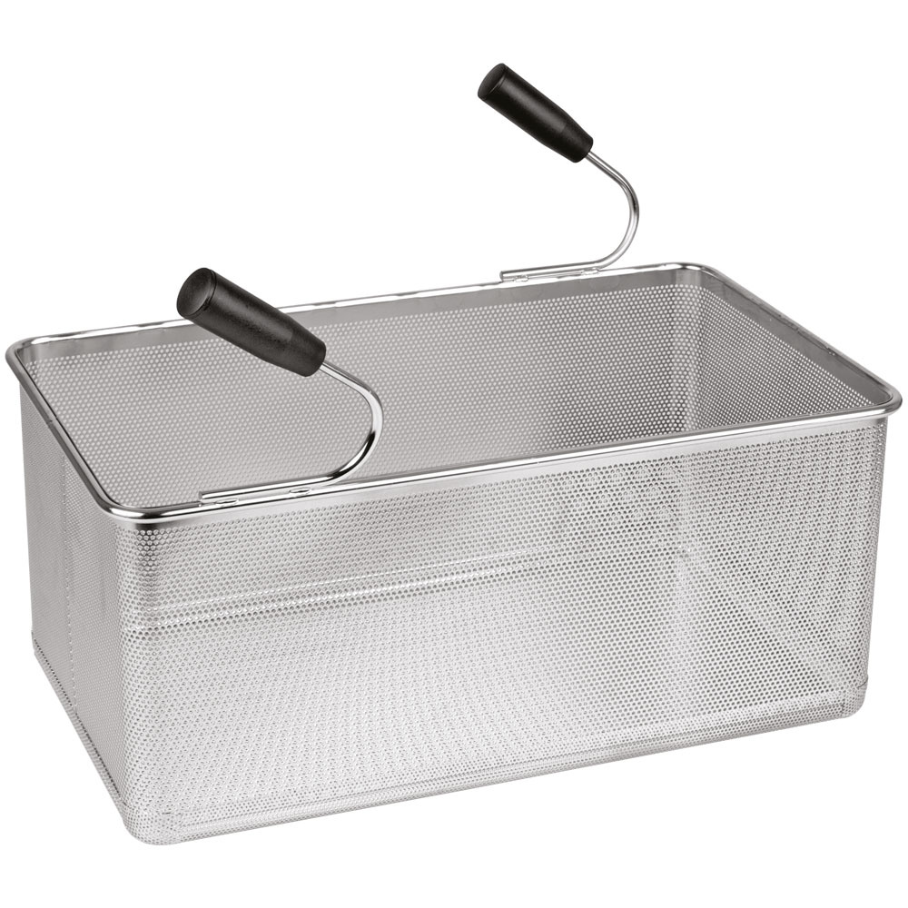 Basket pasta cooker, lateral handles