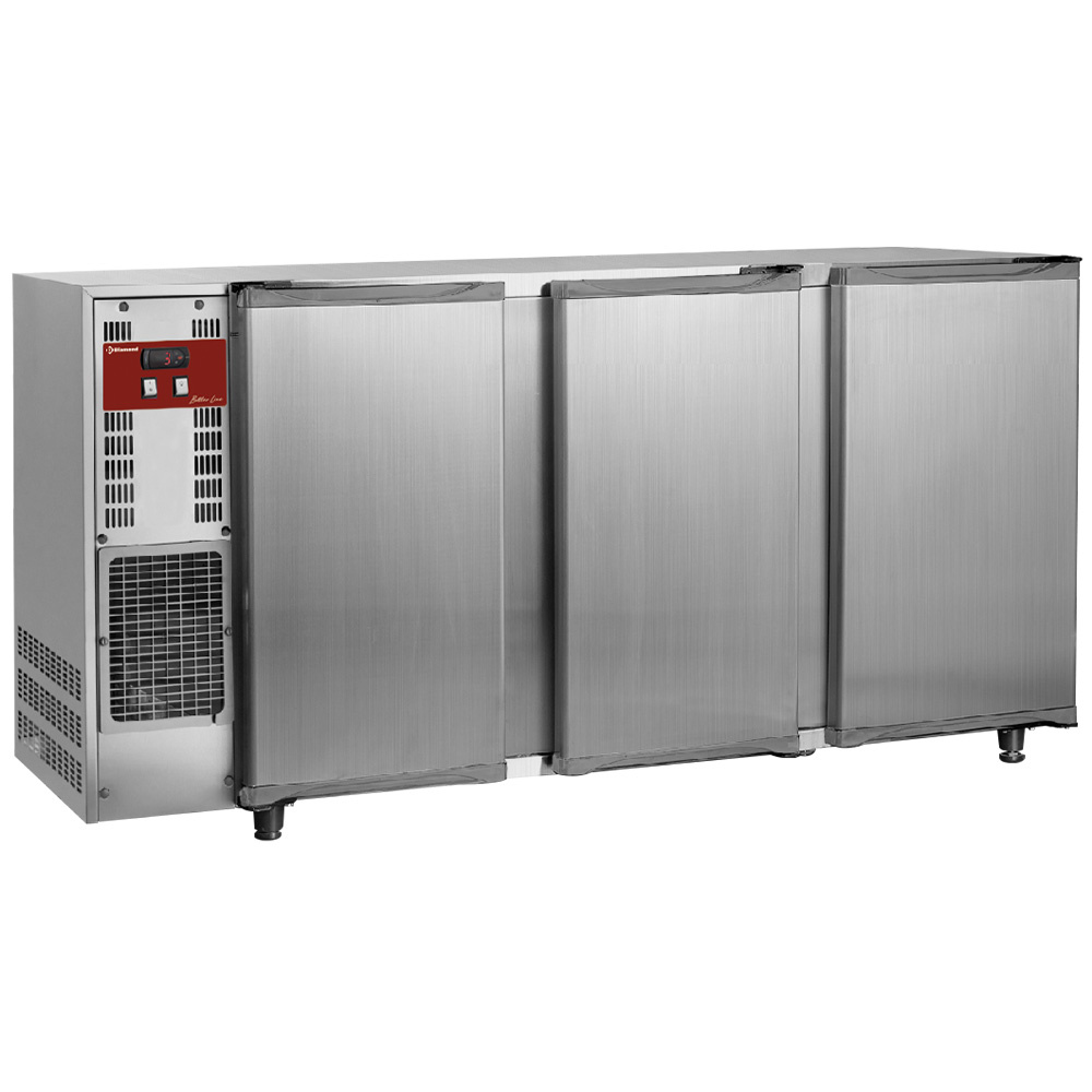 Bottle cooler, stainless steel, 3 doors, 579 liters