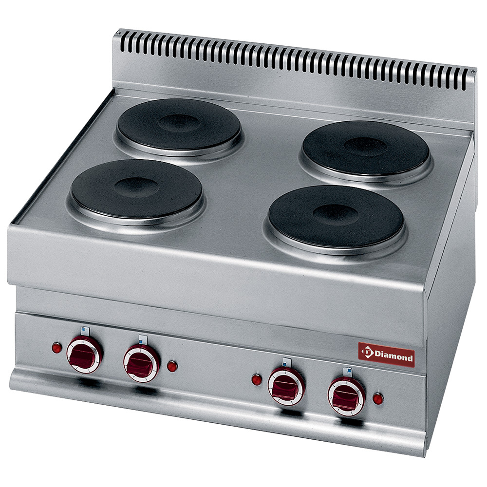 Electric range 4 round cooking plates -Top-