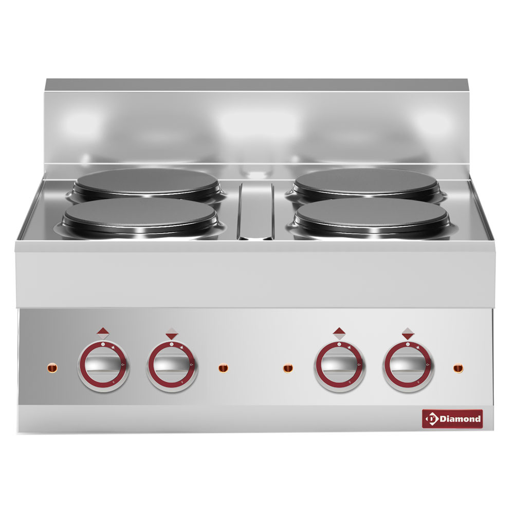 Electric range 4 round cooking plates -Top-