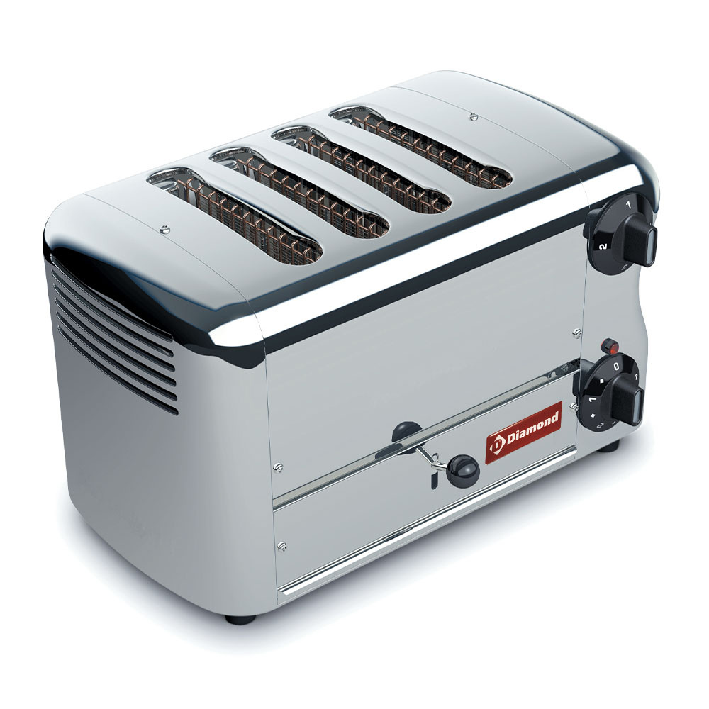 Electric roast bread  4 sections - Silver